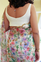Jenna White Silk Blouse